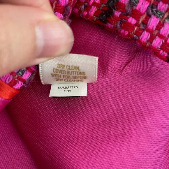 Kate Spade New York Pink Magenta Tweed Blazer - Picture 9 of 11